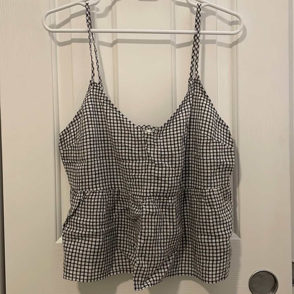 Abercrombie & Fitch Crop Tank - Black & white - S